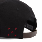 Pop Trading Company Men's O Six Panel Cap in Black 