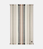 Loro Piana Fringed striped cashmere blanket