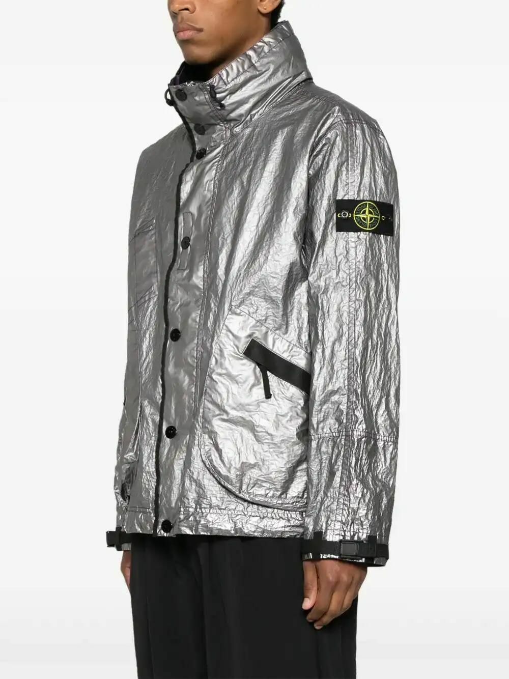 STONE  シルバー ナイロンジャケット Stone Island Metal-Cover Jacket Silver / Lavender – Très Bien