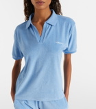 Hunza G Logo cotton terry polo shirt