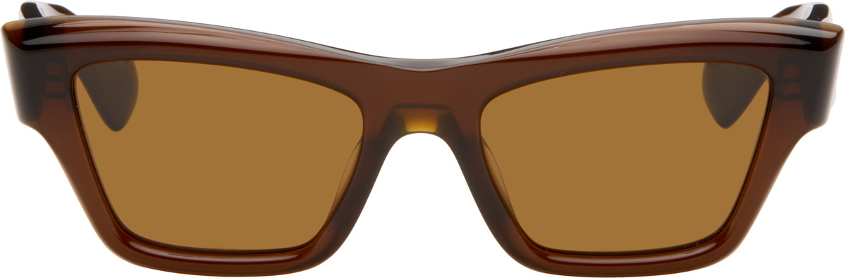 Jil Sander Brown Oliver Peoples 'Edition 3' Cat Eye Sunglasses