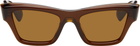 Jil Sander Brown Oliver Peoples 'Edition 3' Cat Eye Sunglasses