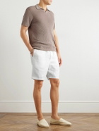 Derek Rose - Sydney 1 Straight-Leg Linen Drawstring Shorts - White