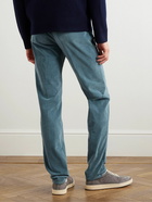 Incotex - Straight-Leg Cotton-Blend Corduory Trousers - Blue