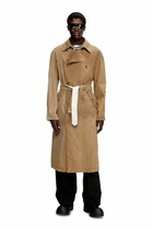 Diesel Trench coat in overdirt denim - Denim Jackets - Unisex - Brown