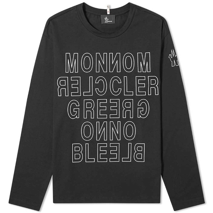 Photo: Moncler Grenoble Long Sleeve Reverse Text Logo Tee