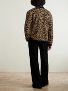 Valentino Garavani - Leopard-Jacquard Knit Wool Cardigan - Brown