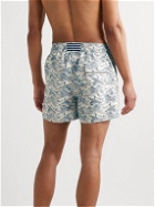 Atalaye - Ardea Short-Length Printed Recycled Swim Shorts - Blue