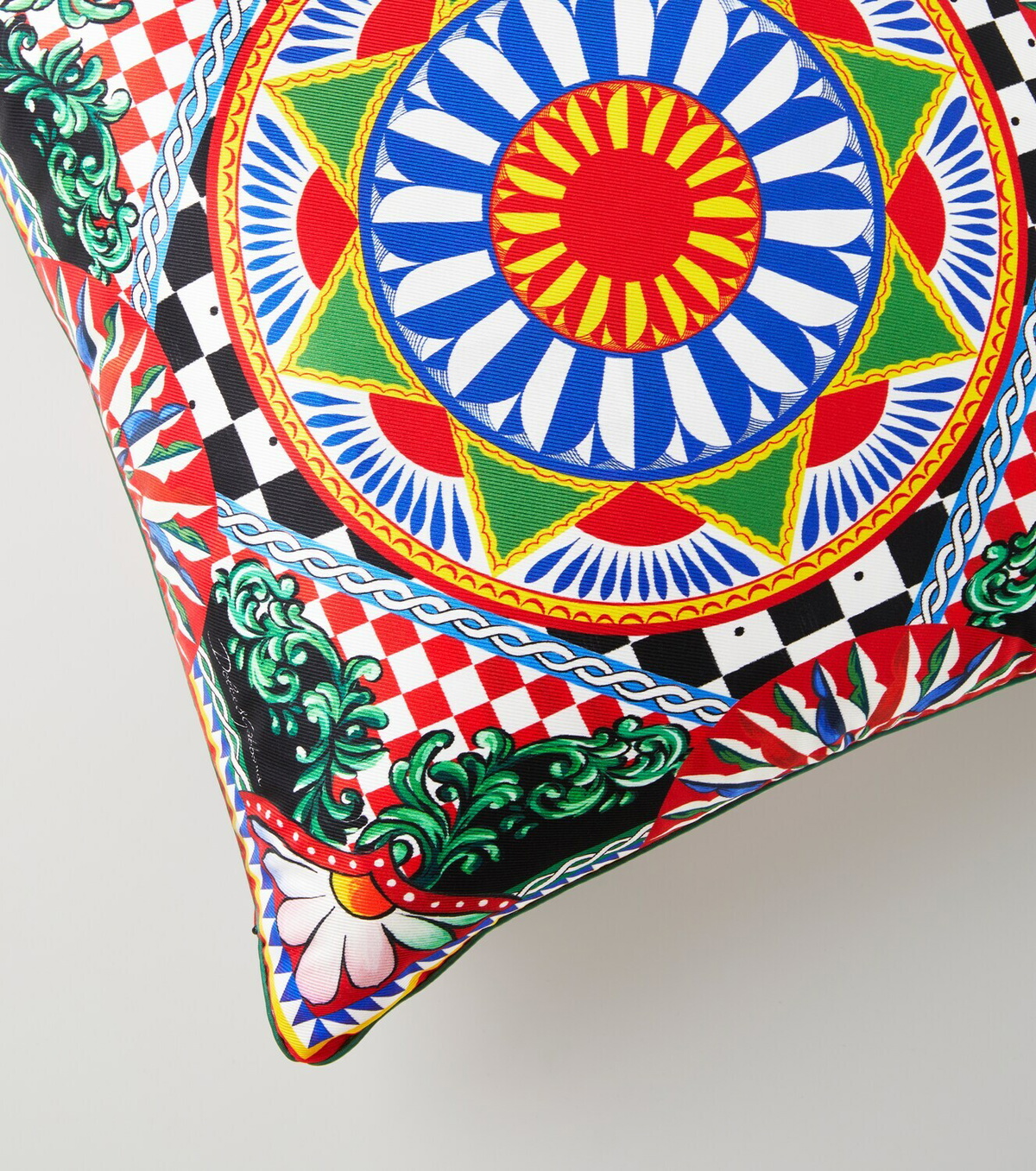 Dolce&Gabbana Casa - Small printed silk twill cushion