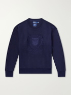 Polo Ralph Lauren - Wimbledon Logo-Embroidered Cotton Sweatshirt - Blue
