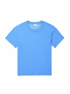 CELINE - Slim-Fit Logo-Embroidered Cotton-Jersey T-Shirt - Blue