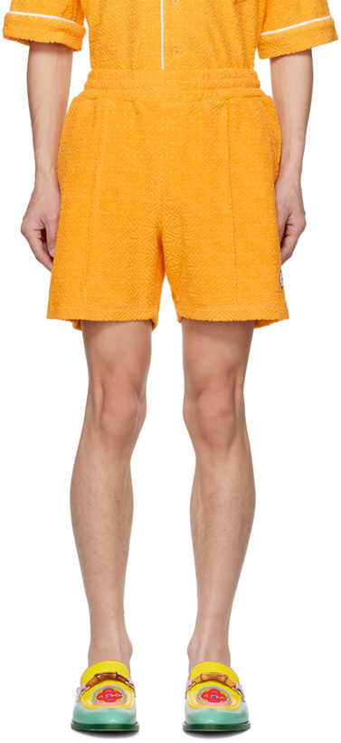 Photo: Casablanca Orange Jacquard Shorts