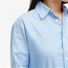 A.P.C. Women's Sela Striped Shirt in Blue