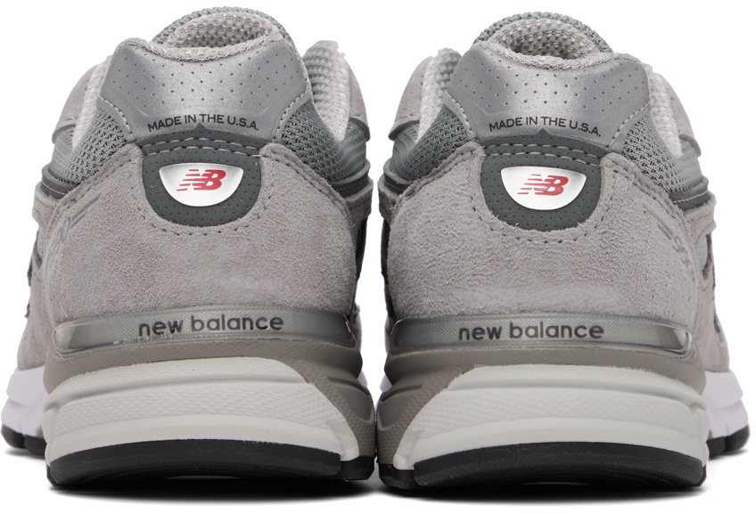 New Balance Gray & Silver-Tone Made in USA 990v4 Core