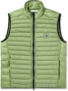 Stone Island - Logo-Appliquéd Garment-Dyed Quilted Shell Down Gilet - Green