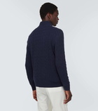 Polo Ralph Lauren Cable-knit wool and cashmere half-zip sweater