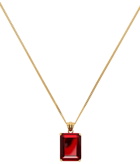 Ernest W. Baker Gold & Red Stone Necklace