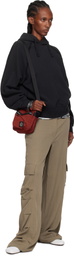 Stone Island Red 9200015 Coated Nylon Metal ECONYL Pouch