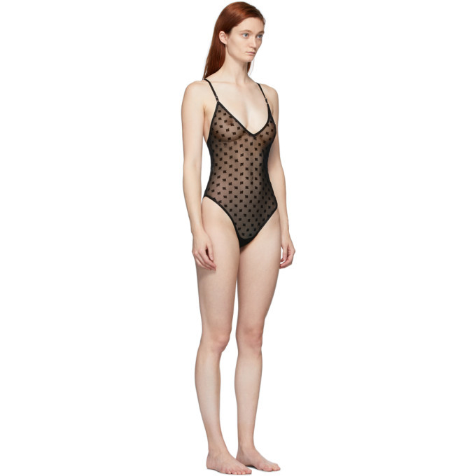 MISBHV Monogram semi-sheer Bodysuit - Farfetch