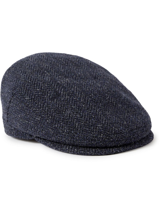 Photo: Kingsman - Lock & Co Hatters Checked Wool-Tweed Flat Cap - Blue