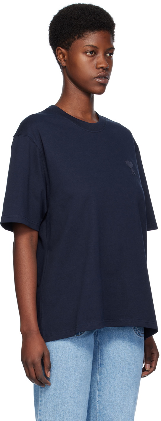 AMI Paris Navy Ami de Cœur T-Shirt AMI