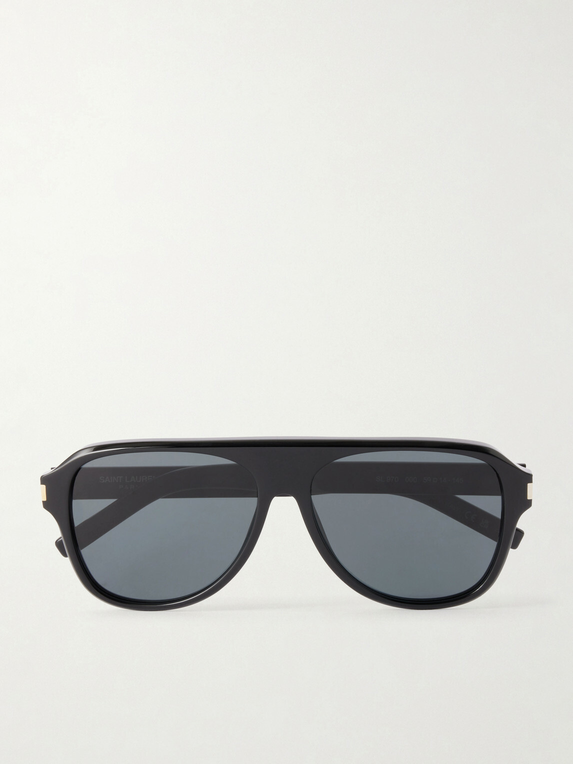 SAINT LAURENT - SL 970 Aviator-Style Acetate Sunglasses - Black