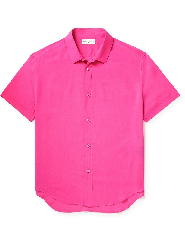 Photo: SAINT LAURENT - Voile Shirt - Pink