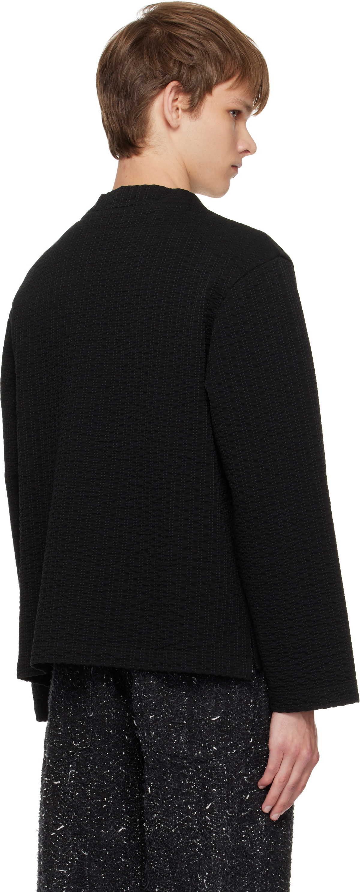 Craig Green Black Embroidered Linestitch Smock T-shirt