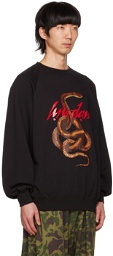 LU'U DAN Black Knotted Snake Sweatshirt