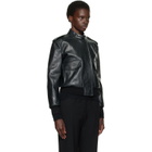 TOM FORD Black Natural Grain Leather Aviator Jacket