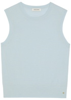 Anine Bing Moni Wool and Cashmere-blend Tank top Light Blue