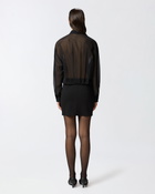 Pinko Mini Dress With Sheer Shirt And Lace Limo Black