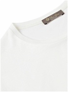Loro Piana - Slim-Fit Silk and Cotton-Blend Jersey T-Shirt - White