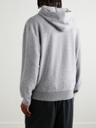 LOEWE - Logo-Embroidered Wool Hoodie - Gray