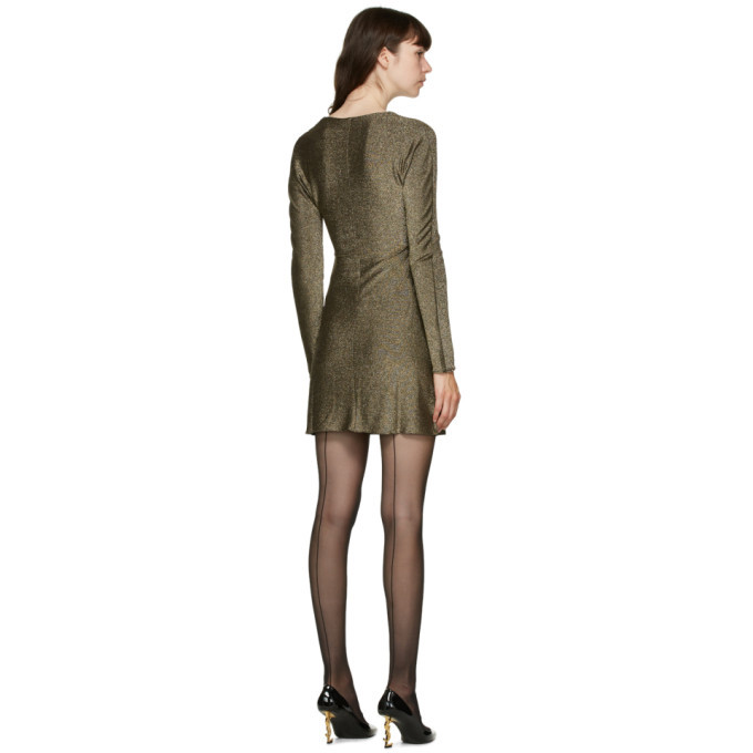 slim fit dress slacks Zimmermann Lurex Wrap Mini Dress Sheer Lined caramel Gold – Naked Pear