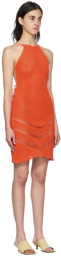 Bottega Veneta Orange Cotton Mini Dress