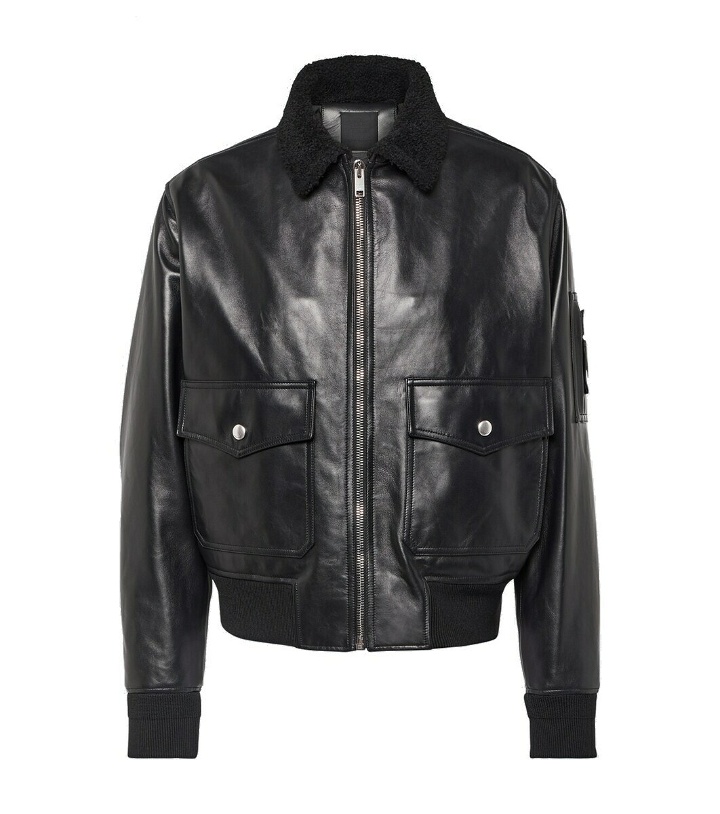 Photo: Givenchy Shearling-trimmed leather jacket