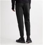 TOM FORD - Tapered Garment-Dyed Fleece-Back Cotton-Jersey Sweatpants - Black