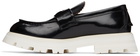 Alexander McQueen Black & White Worker Loafers