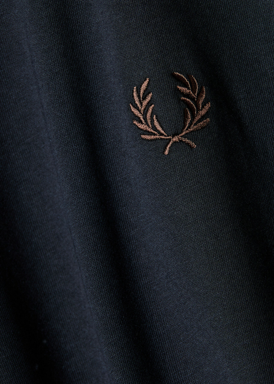 Fred Perry Twin Tipped Logo Cotton T-shirt Navy