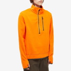 Moncler Grenoble Men's Quarter Zip Fleece in Orange