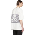 mastermind WORLD White Oversized Striped Logo T-Shirt