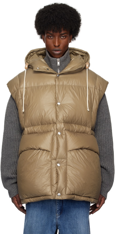 Photo: Jil Sander Brown Quilted Down Vest