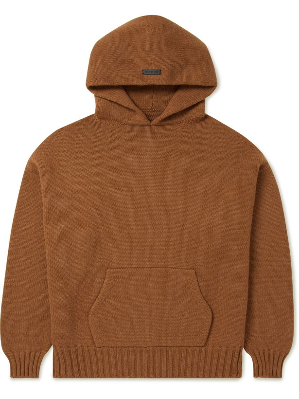 Photo: Fear of God - Wool and Cashmere-Blend Hoodie - Brown