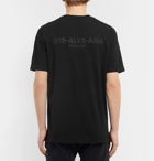1017 ALYX 9SM - Shell-Panelled Logo-Print Cotton-Jersey T-Shirt - Black