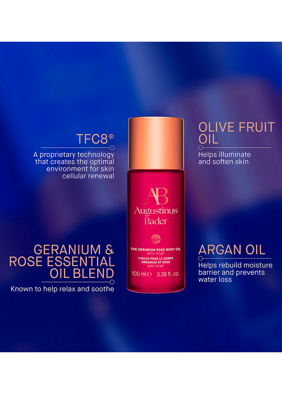 Augustinus Bader - The Geranium Rose Body Oil With TFC8 100ml - Unisex - Body oil - Lightweight