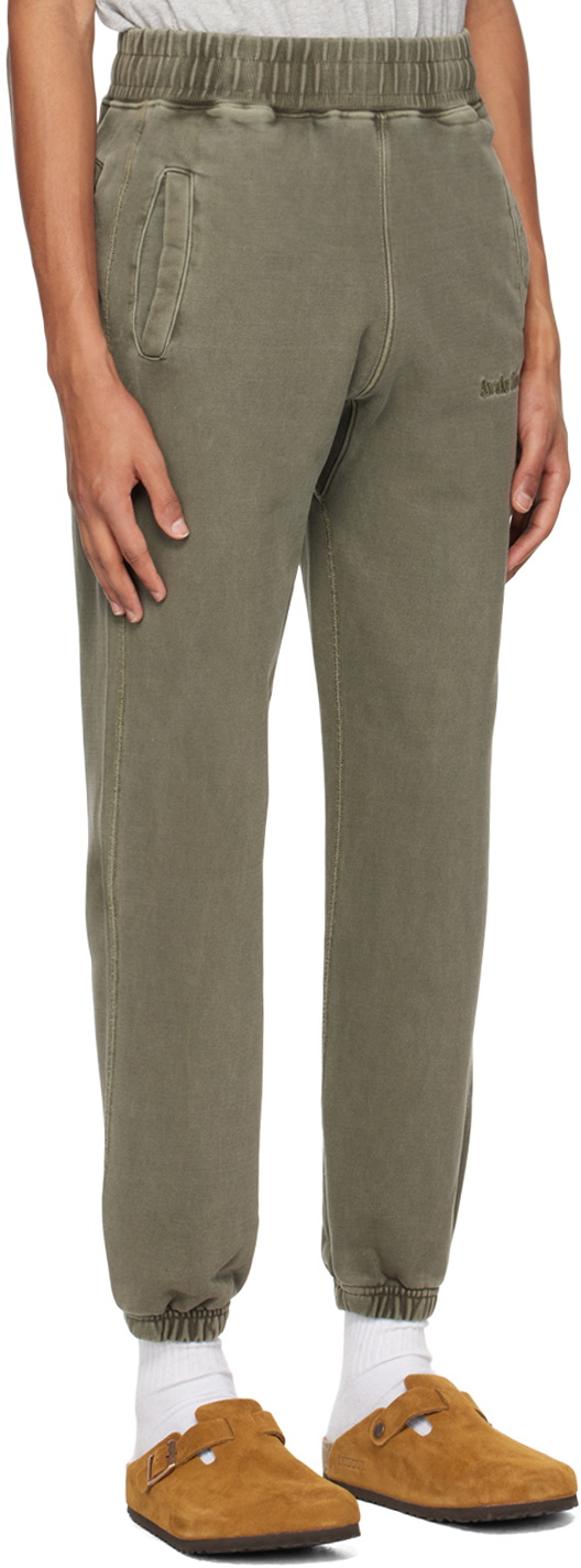 Awake NY Green Embroidered Sweatpants