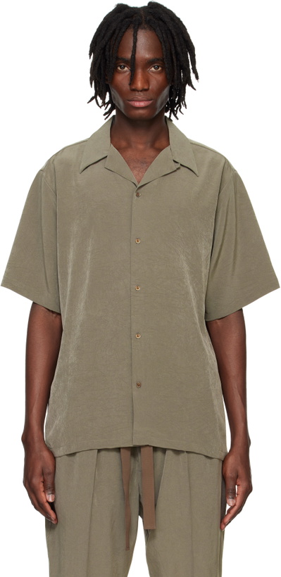 Photo: RAINMAKER KYOTO Taupe Open Collar S/S Shirt