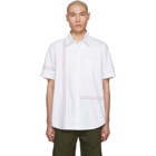 Thom Browne White Stripe Oxford Shirt