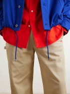 LOEWE - Suede-Trimmed Cotton Jacket - Blue